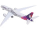 Boeing 787 9 Commercial Aircraft Hawaiian Airlines N781HA White with Purple Tail Graphics 1/400 Diecast Model Airplane GeminiJets GJ2339