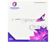 Boeing 787 9 Commercial Aircraft Hawaiian Airlines N781HA White with Purple Tail Graphics 1/400 Diecast Model Airplane GeminiJets GJ2339