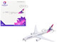 Boeing 787 9 Commercial Aircraft Hawaiian Airlines N781HA White with Purple Tail Graphics 1/400 Diecast Model Airplane GeminiJets GJ2339
