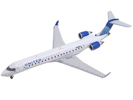 Bombardier CRJ550 Commercial Aircraft United Express N506GJ White with Blue Tail 1/400 Diecast Model Airplane GeminiJets GJ2341
