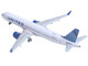Airbus A321neo Commercial Aircraft United Airlines N14502 White with Blue Tail 1/400 Diecast Model Airplane GeminiJets GJ2346