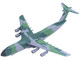 Lockheed C 5M Super Galaxy Transport Aircraft New York Air National Guard, 105th Airlift Wing Stewart Air National Guard Base United States Air Force 68 0226 Green Camouflage Gemini Macs Series 1/400 Diecast Model Airplane GeminiJets GM126