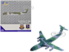 Lockheed C 5M Super Galaxy Transport Aircraft New York Air National Guard, 105th Airlift Wing Stewart Air National Guard Base United States Air Force 68 0226 Green Camouflage Gemini Macs Series 1/400 Diecast Model Airplane GeminiJets GM126