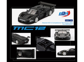 Maserati MC12 Competizione Test Fiorano 2004 Matt Black 1/64 Diecast Model Car BBR BBRDIE6417