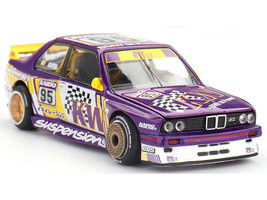 BMW M3 Kaido KW V1 #95 Purple and Yellow with Graphics Designed by Jun Imai Kaido House Special 1/64 Diecast Model Car Mini GT KHMG194
