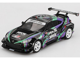 Toyota GR86 HKS TYPE R RHD Right Hand Drive HKS Livery Black with Graphics 2022 Tokyo Auto Salon Limited Edition 1/64 Diecast Model Car Mini GT MGT01005