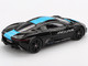Jaguar C X75 Black with Light Blue Stripe Limited Edition 1/64 Diecast Model Car Mini GT MGT01070