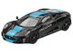 Jaguar C X75 Black with Light Blue Stripe Limited Edition 1/64 Diecast Model Car Mini GT MGT01070