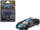 Jaguar C X75 Black with Light Blue Stripe Limited Edition 1/64 Diecast Model Car Mini GT MGT01070