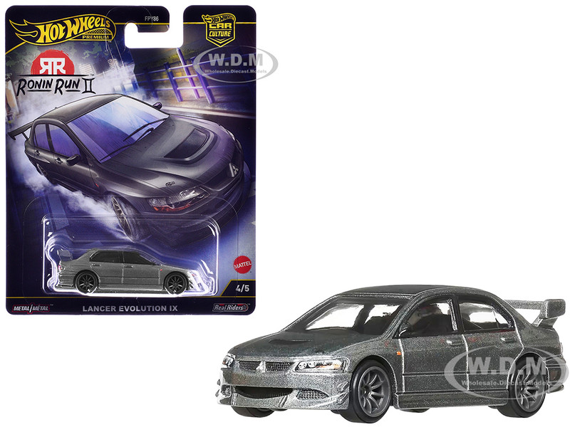 Mitsubishi Lancer Evolution IX Gray Metallic Ronin Run II Series Diecast Model Car Hot Wheels JBK86