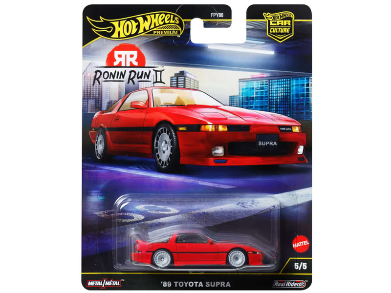 1989 Toyota Supra RHD Right Hand Drive Red Ronin Run II Series Diecast Model Car Hot Wheels JBK90
