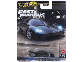 Koenigsegg CCXR Dark Gray Metallic Fast Five 2011 Movie Fast & Furious Series Diecast Model Car Hot Wheels JBL88