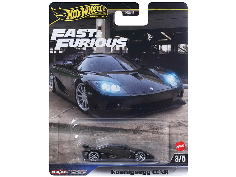 Koenigsegg CCXR Dark Gray Metallic Fast Five 2011 Movie Fast & Furious Series Diecast Model Car Hot Wheels JBL88