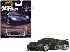 Koenigsegg CCXR Dark Gray Metallic Fast Five 2011 Movie Fast & Furious Series Diecast Model Car Hot Wheels JBL88