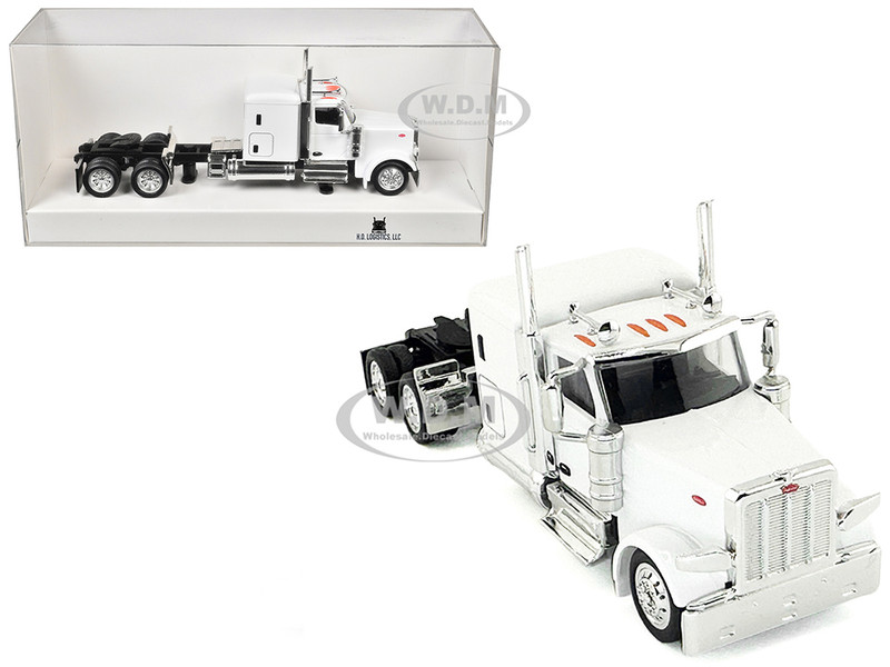 Peterbilt 589 Truck with 72 Inch Sleeper White 1/87 (HO) Plastic Model Car HO Logistics HL-589074