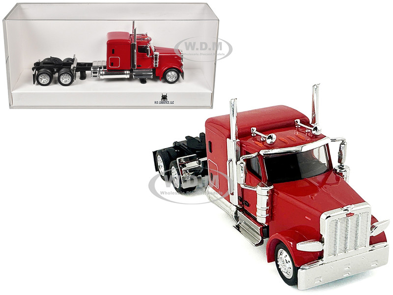 Peterbilt 589 Truck with 72 Inch Sleeper Red 1/87 (HO) Plastic Model Car HO Logistics HL-589084