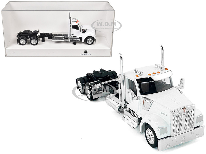 Kenworth W990 2 Axel Day Cab White 1/87 (HO) Plastic Model Car HO Logistics HL-990071