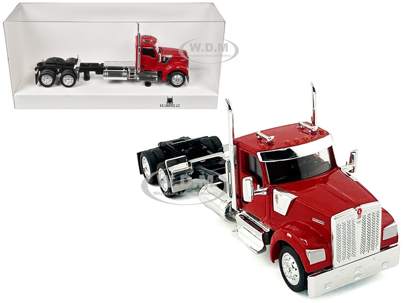 Kenworth W990 2 Axel Day Cab Red 1/87 (HO) Plastic Model Car HO Logistics HL-990081