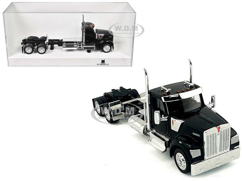 Kenworth W990 2 Axel Day Cab Black 1/87 (HO) Plastic Model Car HO Logistics HL-990091