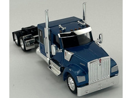 Kenworth W990 with Flat Top Sleeper Cab Blue Metallic 1/87 (HO) Plastic Model Car HO Logistics HL-990063