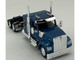 Kenworth W990 with Flat Top Sleeper Cab Blue Metallic 1/87 (HO) Plastic Model Car HO Logistics HL-990063