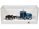 Kenworth W990 with Flat Top Sleeper Cab Blue Metallic 1/87 (HO) Plastic Model Car HO Logistics HL-990063 Kenworth W990 with Flat Top Sleeper Cab Blue Metallic 1/87 (HO) Plastic Model Car HO Logistics HL-990063