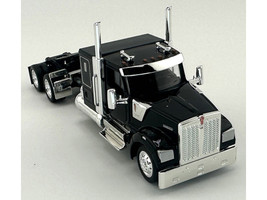 Kenworth W990 with Flat Top Sleeper Cab Black 1/87 (HO) Plastic Model Car HO Logistics HL-990093