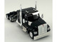Kenworth W990 with Flat Top Sleeper Cab Black 1/87 (HO) Plastic Model Car HO Logistics HL-990093