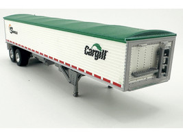 Covered Grain Trailer White with Green Tarp SunGlo Cargill 1/87 (HO) Plastic Model Car HO Logistics HL-463