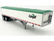 Covered Grain Trailer White with Green Tarp Cargill 1/87 (HO) Plastic Model Car HO Logistics HL-465