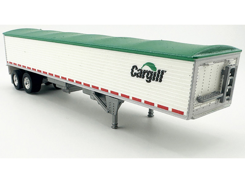 Covered Grain Trailer White with Green Tarp Cargill 1/87 (HO) Plastic Model Car HO Logistics HL-465