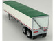 Covered Grain Trailer White with Green Tarp 1/87 (HO) Plastic Model Car HO Logistics HL-466