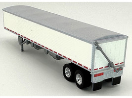 Covered Grain Trailer White with Green Tarp 1/87 (HO) Plastic Model Car HO Logistics HL-466
