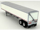 Covered Grain Trailer White with Silver Tarp 1/87 (HO) Plastic Model Car HO Logistics HL-467