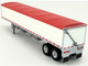 Covered Grain Trailer White with Red Tarp 1/87 (HO) Plastic Model Car HO Logistics HL-468
