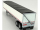 Covered Grain Trailer White with Black Tarp 1/87 (HO) Plastic Model Car HO Logistics HL-469