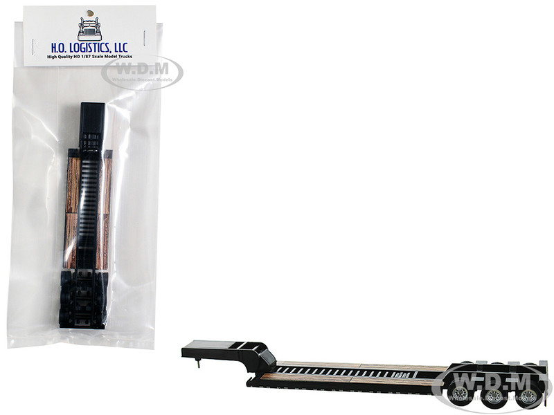 Low Boy Flatbed Trailer Black 1/87 (HO) Plastic Model Car HO Logistics HL-489