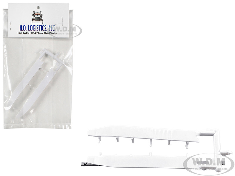 Trailer Wind Skirts for 53 Dry Vans White 1/87 (HO) Plastic Model Car HO Logistics HL-53093