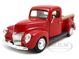 1940 Ford Pickup Truck Red 1/24 Diecast Model Car Motormax 73234