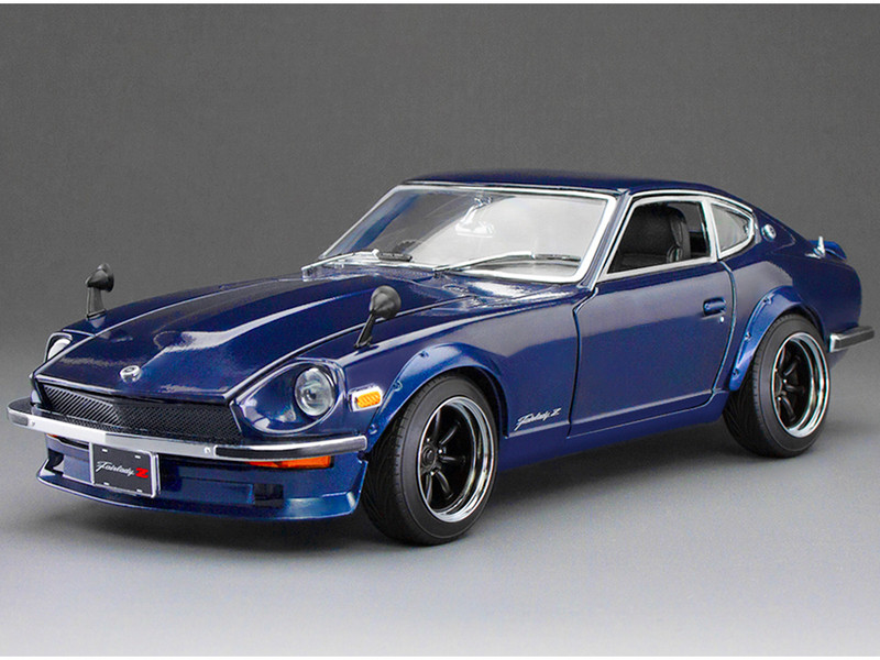 1970 Nissan Fairlady Z S30 RHD Right Hand Drive Midnight Blue Metallic Asian Collectibles Series 1/18 Diecast Model Car Sun Star SS-3515R