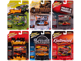 Street Freaks 2025 Release 1 Set A of 6 Cars 1/64 Diecast Model Cars Johnny Lightning JLSF027A