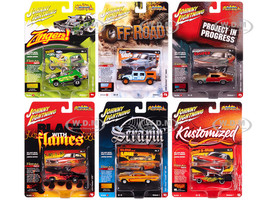 Street Freaks 2025 Release 1 Set A of 6 Cars 1/64 Diecast Model Cars Johnny Lightning JLSF027A