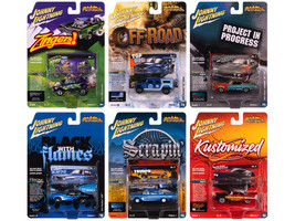 Street Freaks 2025 Release 1 Set B of 6 Cars 1/64 Diecast Model Cars Johnny Lightning JLSF027B