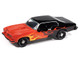 1974 Pontiac GTO Black and Red with Flame Graphics Black with Flames Series 1/64 Diecast Model Car Johnny Lightning JLSF027-JLSP405A