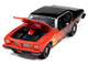 1974 Pontiac GTO Black and Red with Flame Graphics Black with Flames Series 1/64 Diecast Model Car Johnny Lightning JLSF027-JLSP405A