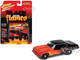 1974 Pontiac GTO Black and Red with Flame Graphics Black with Flames Series 1/64 Diecast Model Car Johnny Lightning JLSF027-JLSP405A