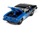 1974 Pontiac GTO Black and Blue with Blue Flame Graphics with White Interior Black with Flames Series 1/64 Diecast Model Car Johnny Lightning JLSF027-JLSP405B 1974 Pontiac GTO Black and Blue with Blue Flame Graphics with White Interior Black with Flames Series 1/64 Diecast Model Car Johnny Lightning JLSF027-JLSP405B