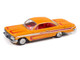 1961 Chevrolet Impala SS 409 Yellow Metallic with Red Stripes and Interior Scrapin Series 1/64 Diecast Model Car Johnny Lightning JLSF027-JLSP406A 1961 Chevrolet Impala SS 409 Yellow Metallic with Red Stripes and Interior Scrapin Series 1/64 Diecast Model Car Johnny Lightning JLSF027-JLSP406A