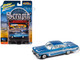 1961 Chevrolet Impala SS 409 Blue Metallic with White Stripes and Interior Scrapin Series 1/64 Diecast Model Car Johnny Lightning JLSF027-JLSP406B