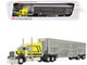 Peterbilt 379 with 63 Mid-Roof Sleeper and Wilson Silverstar Livestock Trailer Harrison Trucking Yellow with Black Stripes 1/64 Diecast Model DCP/First Gear 60-2104 Peterbilt 379 with 63 Mid-Roof Sleeper and Wilson Silverstar Livestock Trailer Harrison Trucking Yellow with Black Stripes 1/64 Diecast Model DCP/First Gear 60-2104